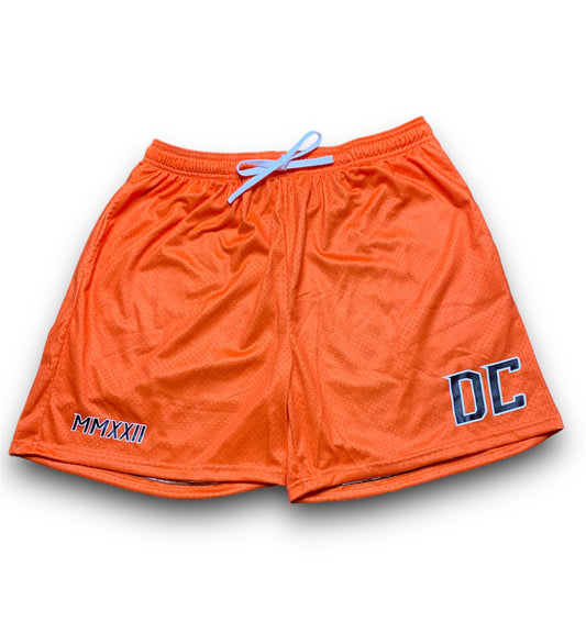 DC Orange Basketball Mesh Shorts