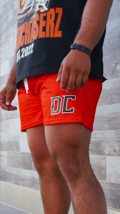 DC Orange Basketball Mesh Shorts